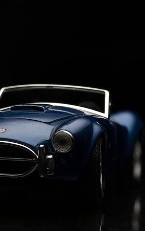 Shelby Cobra 427 on black background. High resolution image for automotive industry.のeditorial素材