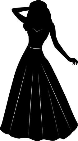Woman in dressのイラスト素材