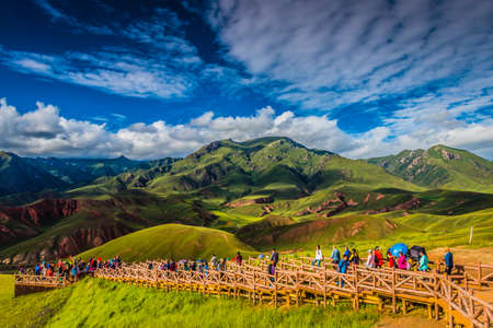 Landscape scenery view of a mountain in Eastern Switzerlandのeditorial素材