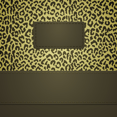 Banner with leopard spots. The background can be used as seamless pattern.のイラスト素材