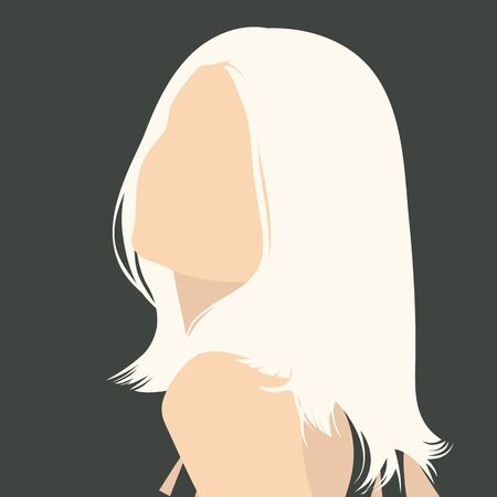 minimalistic color picture girlのイラスト素材