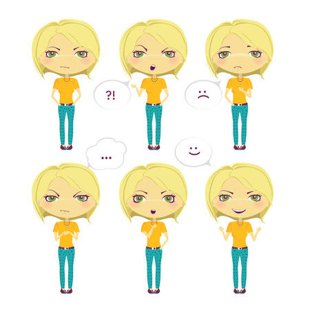 easy emotional character to illustrate the mocap and presentations, etc.のイラスト素材