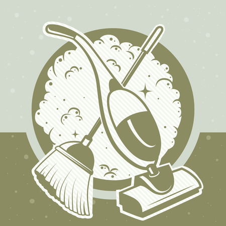 card for general cleaningのイラスト素材