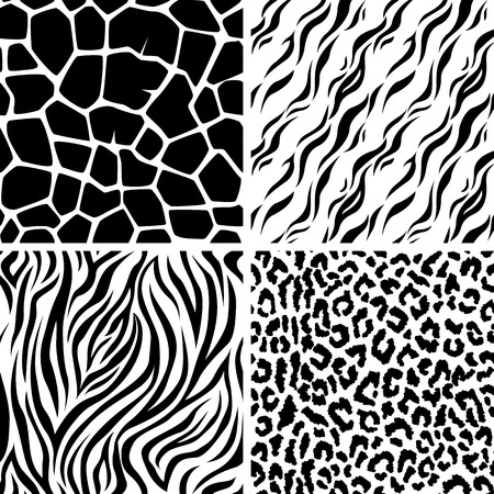 Vector seamless pattern with animal prints. Background, backdrop, print fabric.のイラスト素材