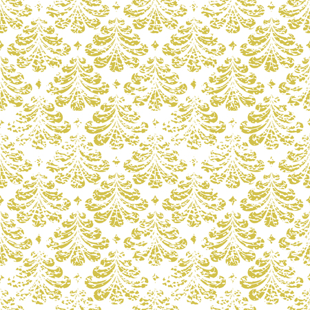 Vector vintage damask seamless pattern element. Grunge print style.のイラスト素材