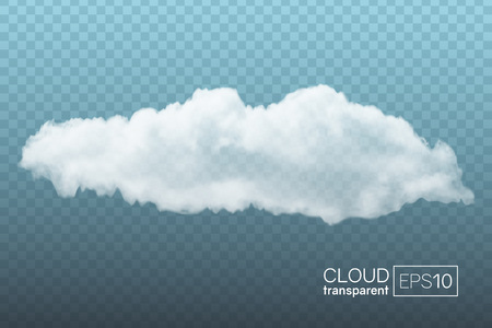 Transparent realistic cloud. Can be used as a decorative element or for creating a background.のイラスト素材