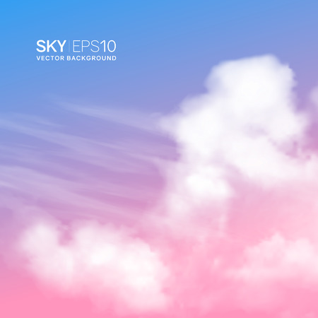 realistic pink-blue skyのイラスト素材