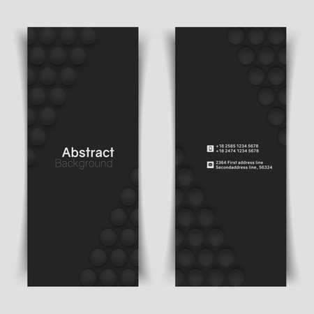 Abstract narrow vertical circle background. 3D spheres. Minimalistic banner template. Vector illustration with mesh gradients.のイラスト素材