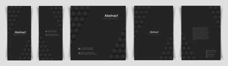 Set of banners with abstract circle background. 3D spheres. Square mnimalistic banner template. Vector illustration with mesh gradients.の写真素材