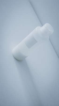 White color circle packaging liquid soapの写真素材