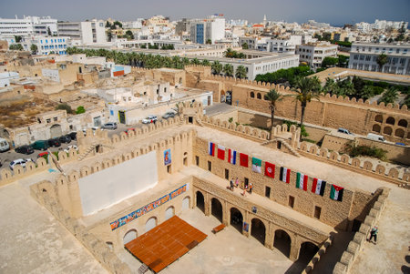 Buildings in big city Sousse; Tunisia. African metropolis
