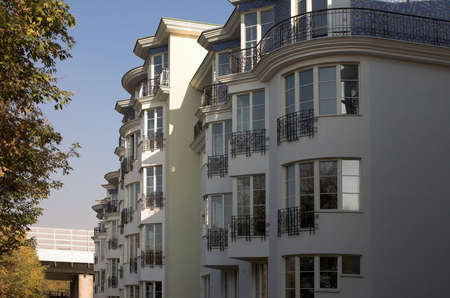 Elite house on the bank of the Moscow riverの写真素材