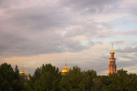 Domes of Novodevichiy monastery, Moscowの写真素材