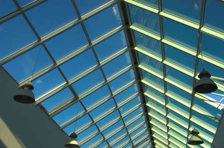 Blue ceiling in the mallの写真素材