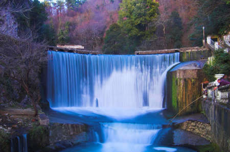 False waterfall, Abkhaziaの写真素材