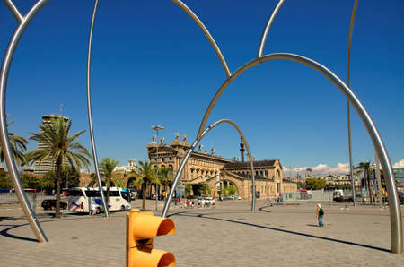 Arc rings in Barcelona, Spainの写真素材