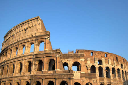 Famous Colosseum or Coliseum in Rome(Flavian Amphitheatre), Italyの写真素材