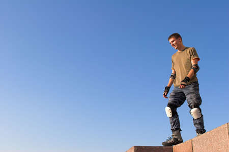 Roller prepare for high jumpingの写真素材