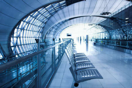 waiting room,  place in airport, perspective viewの写真素材