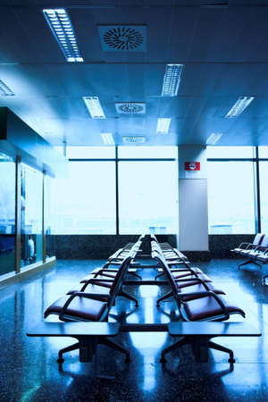 waiting lounge in an airportの写真素材