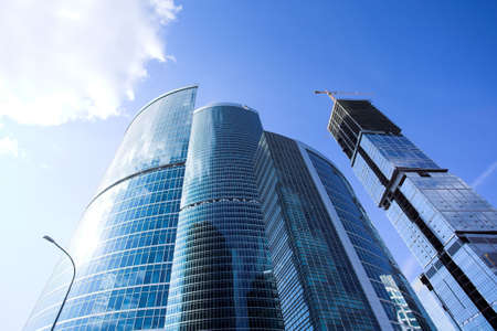 New skyscrapers business centre in moscow city, russia