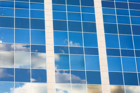 blue building abstract detail blocksの写真素材