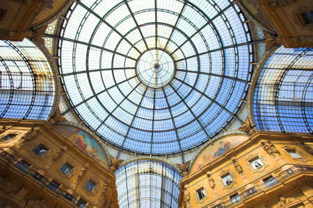 Milan (Lombardy, Italy) - Gallery Vittorio Emanuele II, the ceilingの写真素材