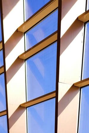 blue building abstract detail blocks