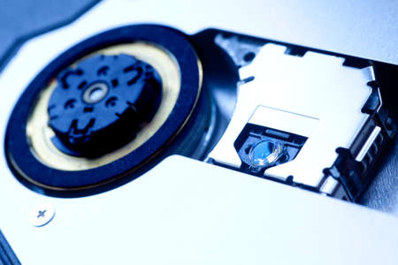 Cd-rom inside macro close upの写真素材