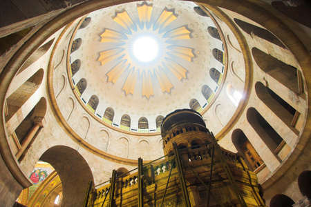 Dome in the church of the Holy Sepulchre, Jerusalem, Israelのeditorial素材
