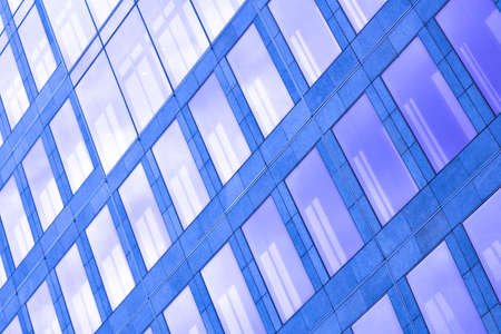 Abstract violet crop of modern office skyscraperの写真素材