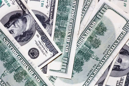 One hundred dollar banknotes pattern backgroundの写真素材