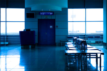Gate B and empty seats, modern airport