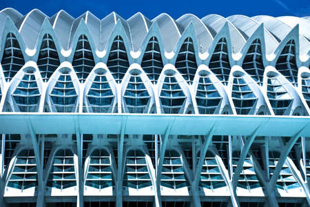 Crop of Museum of Science’s roof, Valencia, Spain