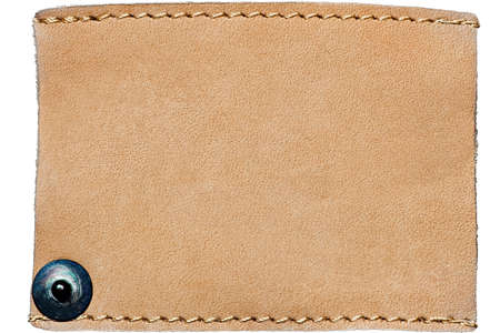 Blank jeans label isolated on whiteの写真素材