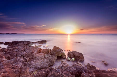 very prodigious marine sunset photoの写真素材