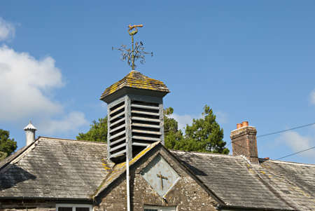 A Fox Weathervane and Clocktowerの写真素材