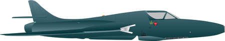 A Vintage Jet Fighter Aircraft isolated on whiteのイラスト素材