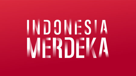 Translation : Happy Independence Day of Indonesia Vector Illustration with Traditional Games of Independence Day. Suitable for Template Poster Banner Design.のイラスト素材