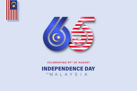 Happy 31st August Malaysia Independence Day Vector Illustration.のイラスト素材