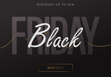 Black Friday Design Poster Vector Illustration. Suitable for Poster, Banner,Sale Banner, Web Header, Flyer and Promotional Tag.のイラスト素材