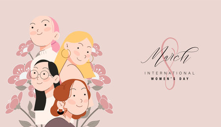 International Women's Day 8 March Vector Illustrationのイラスト素材