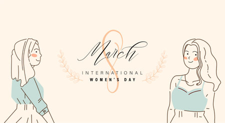 International Women's Day 8 March Vector Illustrationのイラスト素材