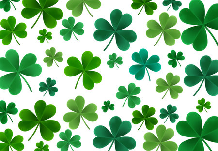 <p>Happy Saint Patrick's Day Graphic Template with Clover Leaf Vector Illustration</p>のイラスト素材