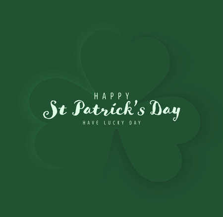 <p>Happy Saint Patrick's Day Graphic Template with Clover Leaf Vector Illustration</p>のイラスト素材