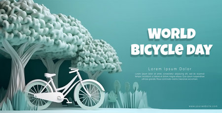 World Bicycle Day concept.の素材
