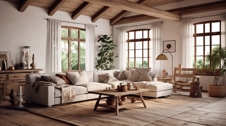 Living room loft in industrial styleの素材