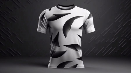 T-shirt mockup, soccer jersey template for football kit. 3D renderingの素材