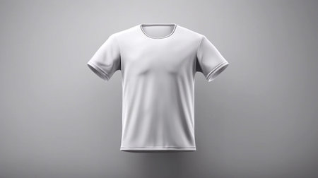 White t-shirt mockup, front view, 3d renderingの素材