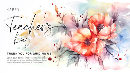 Happy Teacher's Day Poster Designの素材